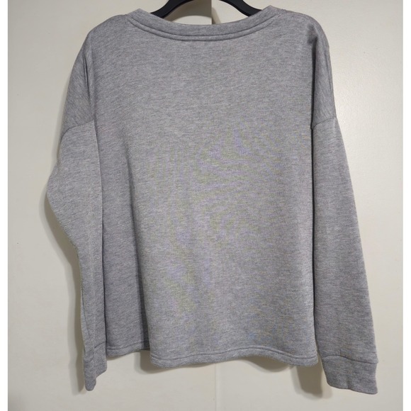 Rae Dunn Mrs Claus Sweatshirt Gray Red Christmas Holiday Size S NWT - Picture 6 of 8